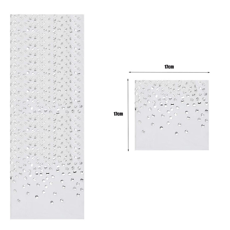 Ασημένια σερβίτσια μιας χρήσης Ασημένια έγχρωμα πιάτα φλιτζάνια χαρτοπετσέτες τραπεζομάντιλο πανό Ασημένιο στολισμός πάρτι γενεθλίων Είδη γάμου