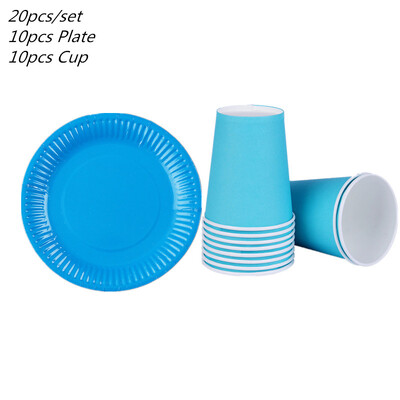 Μαύρα μασίφ Σετ επιτραπέζια σκεύη μίας χρήσης Είδη πάρτι Χάρτινα πιάτα Κύπελλα Διακοσμήσεις για πάρτι γενεθλίων γάμου Μπομπονιέρα ενηλίκων