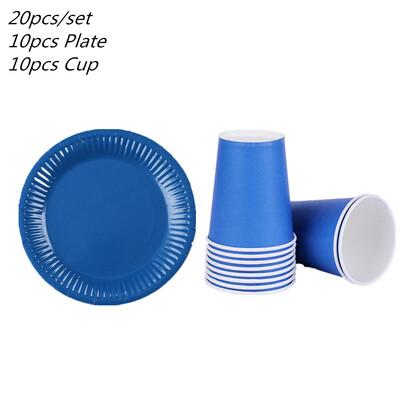 Μαύρα μασίφ Σετ επιτραπέζια σκεύη μίας χρήσης Είδη πάρτι Χάρτινα πιάτα Κύπελλα Διακοσμήσεις για πάρτι γενεθλίων γάμου Μπομπονιέρα ενηλίκων