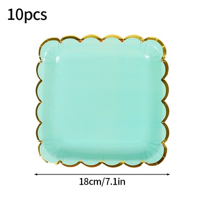 Μονόχρωμο σερβίτσιο μιας χρήσης Ροζ μπλε χάρτινο πιάτο Κύπελλο ντους μωρού Διακόσμηση γαμήλιου πάρτι για παιδιά Ενήλικες προμήθειες για πάρτι γενεθλίων