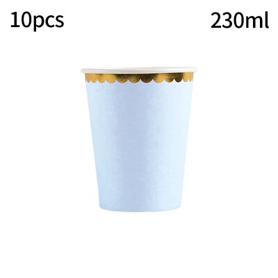 Μονόχρωμο σερβίτσιο μιας χρήσης Ροζ μπλε χάρτινο πιάτο Κύπελλο ντους μωρού Διακόσμηση γαμήλιου πάρτι για παιδιά Ενήλικες προμήθειες για πάρτι γενεθλίων