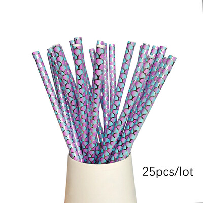 Nāras dzimšanas dienas svinības vienreizējās lietošanas galda piederumu komplekts purpursarkanas zivs astes ballītes papīra šķīvja glāzīte salvešu reklāmkarogs meitenei mazuļa ballītei