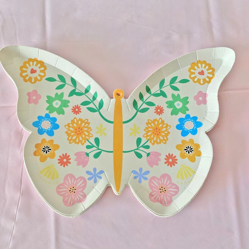 Dzimšanas dienas ballītes noformējums Tauriņš Vienreizlietojamie galda piederumi Papīra šķīvju krūzes Salvetes Daudz laimes dzimšanas dienas ballītes noformējums