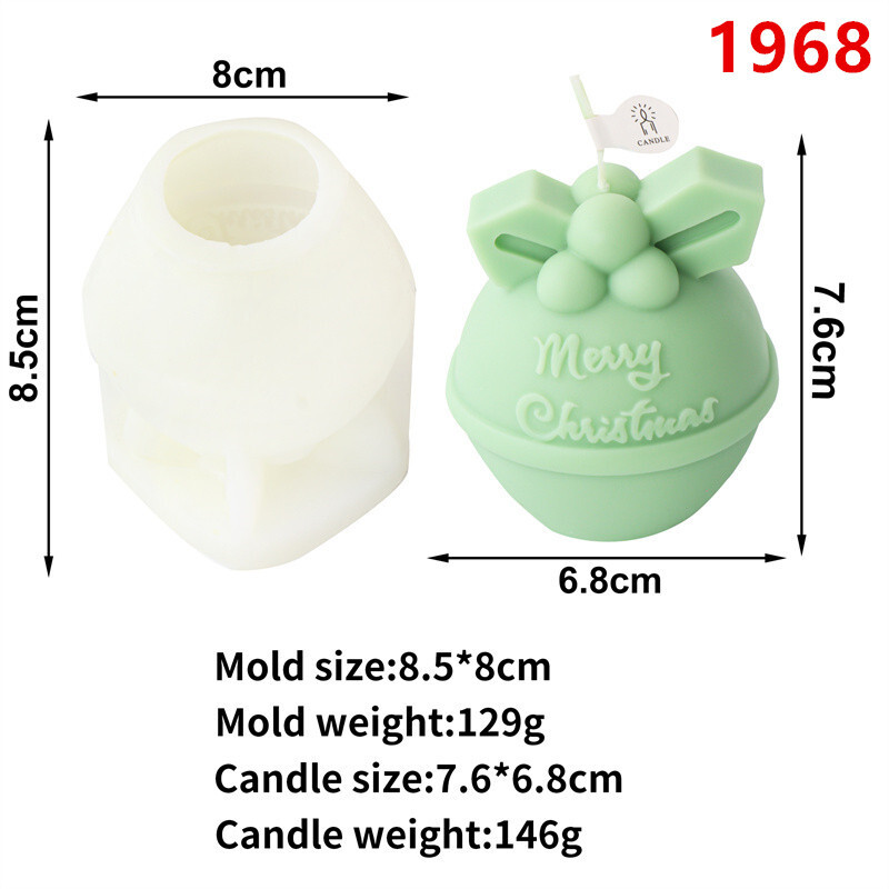Pārrobežu Ziemassvētku sniegavīrs Alnis Silikona veidne DIY Lapas Zvanu bumba aromātiskas sveces ģipša dekoratīvie ornamenti