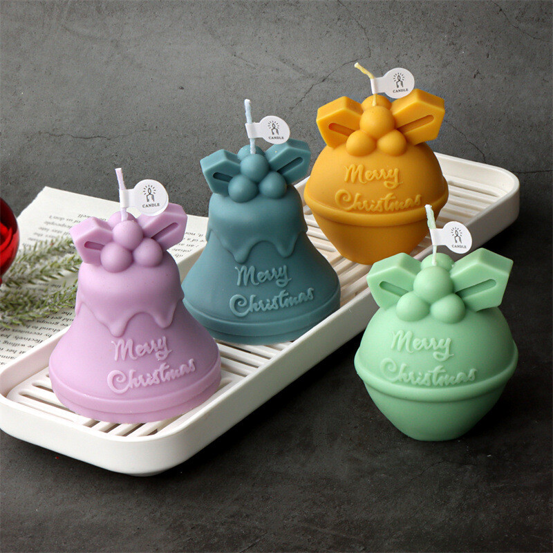 Pārrobežu Ziemassvētku sniegavīrs Alnis Silikona veidne DIY Lapas Zvanu bumba aromātiskas sveces ģipša dekoratīvie ornamenti