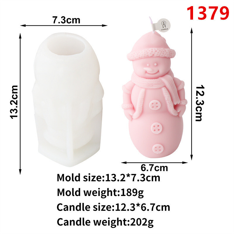 Pārrobežu Ziemassvētku sniegavīrs Alnis Silikona veidne DIY Lapas Zvanu bumba aromātiskas sveces ģipša dekoratīvie ornamenti