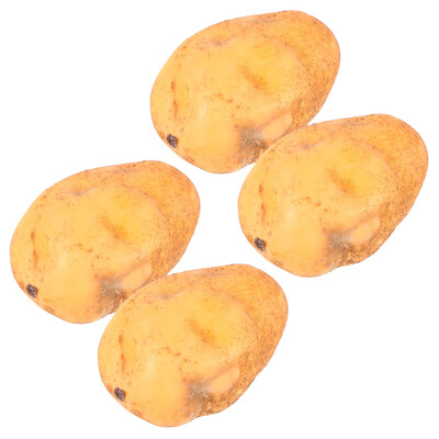 4 vnt. Imituotos bulvinės daržovės Dekoratyvinės rekvizitai Natūralūs amatai Dirbtiniai papuošalai Langai Bulvės netikri modeliai Puikūs dirbtiniai