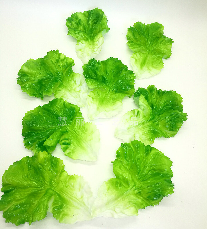 Plastmasas apdares simulācija salātu lapa radošā simulācija augs mākslīgais ziedkāpostu lapas restorāna dekorēšana puse chi