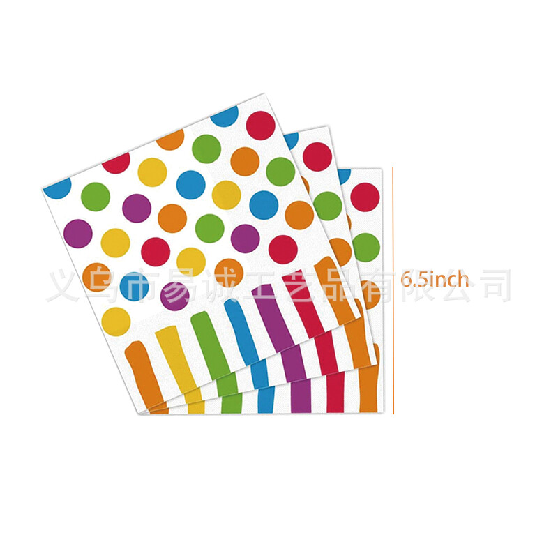 Szivárványparti eldobható evőeszközök Szivárványos csíkos tányérok Szalvéták Csészék Gyerek lányok Boldog szivárvány témájú Születésnapi parti kellékek