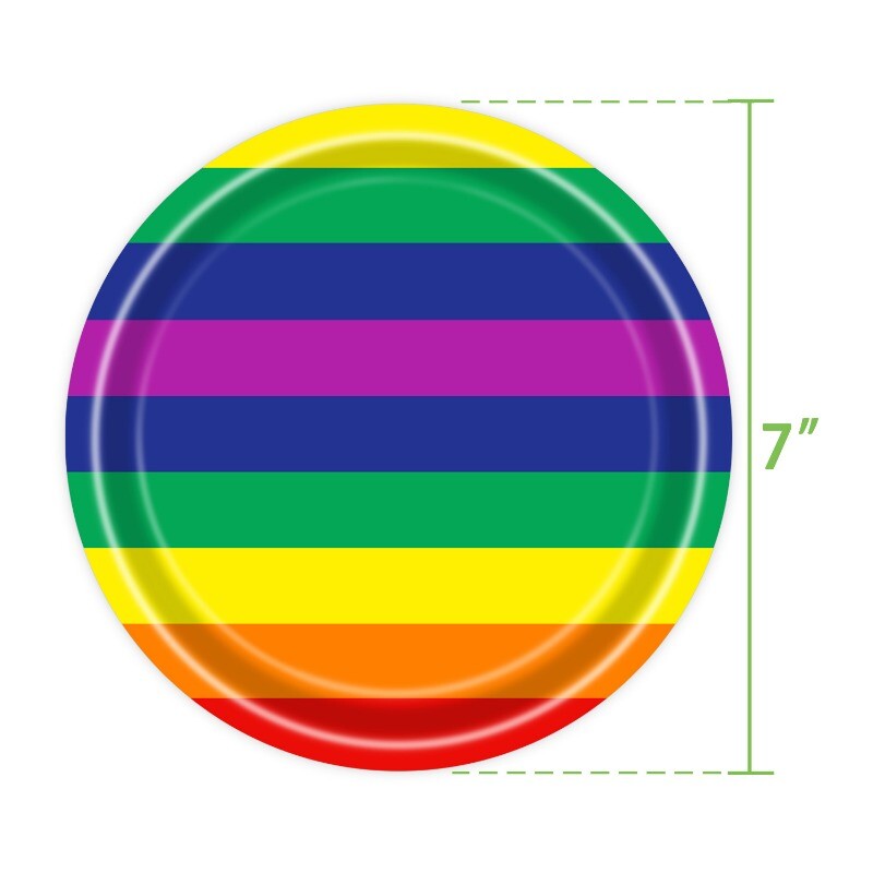 Πάρτυ γενεθλίων Rainbow party σερβίτσια μιας χρήσης χαρτομάντιλα χάρτινα πιάτα χάρτινα ποτήρια σετ διακόσμηση