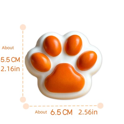 2,16 INCH 1 PC Draw, DIY, simulēta kaķa spīle, mīksta, augoša rotaļlieta, rotaļlieta, rotaļlieta, PU, lēna atsitiena ballīte Mochi, saspiests ēdiens, stress, gluds balts