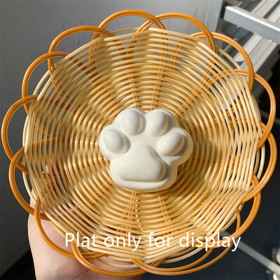 2,16 INCH 1 PC Draw, DIY, simulēta kaķa spīle, mīksta, augoša rotaļlieta, rotaļlieta, rotaļlieta, PU, lēna atsitiena ballīte Mochi, saspiests ēdiens, stress, gluds balts