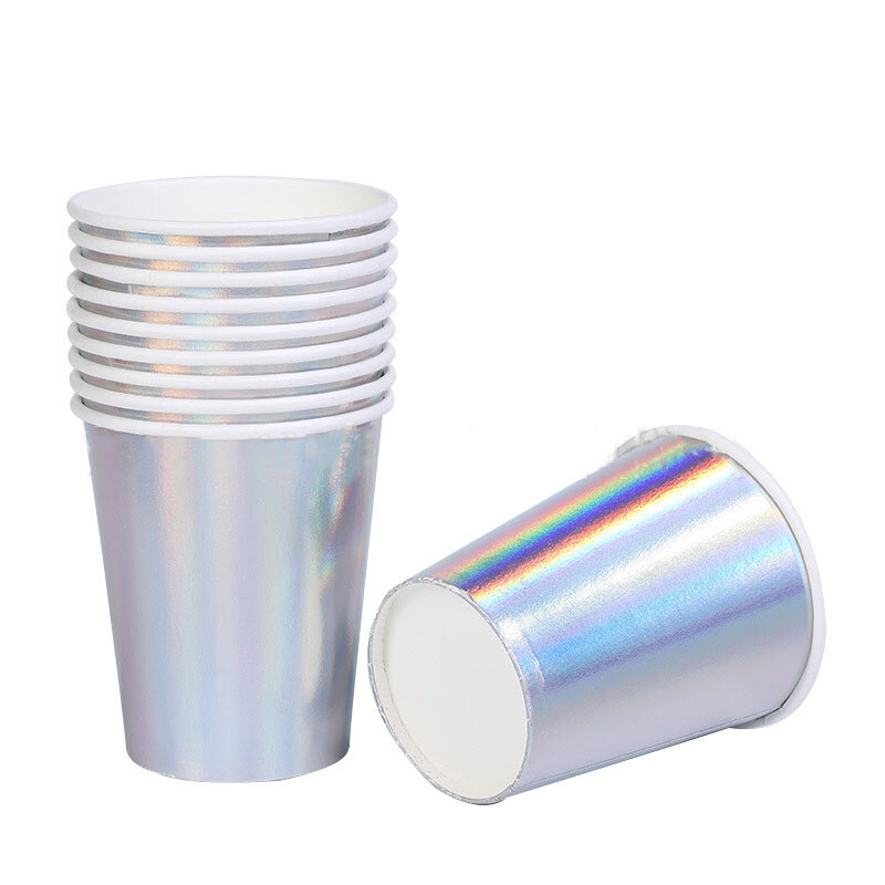 Επιτραπέζια σκεύη μίας χρήσης με κέλυφος λέιζερ με θέμα Γοργόνα με θέμα Ocean Πιάτο Κύπελλο Happy Under The Sea Girl 1st Birthday Party Decor Babyshowe