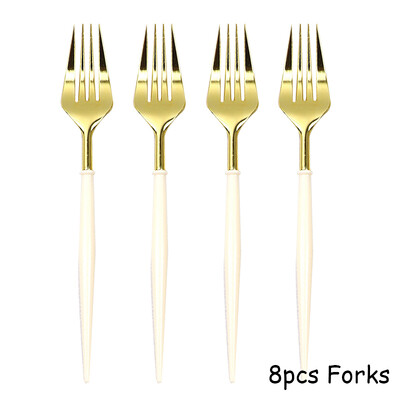 Fehér témájú esküvői parti Aranycsíkos Papírtányérok Csésze Szalvéták Gyermek Felnőtt Születésnapi Evőeszközök Babazuhany Party Díszek