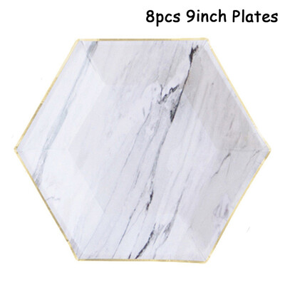 Fehér témájú esküvői parti Aranycsíkos Papírtányérok Csésze Szalvéták Gyermek Felnőtt Születésnapi Evőeszközök Babazuhany Party Díszek