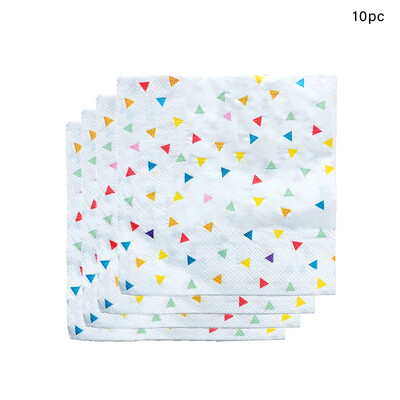 Πολύχρωμο πάρτι γενεθλίων με θέμα Σετ σερβίτσιο μιας χρήσης Χάρτινο φλιτζάνι Χάρτινο πιάτο Μαχαίρι Πιρούνι Κουτάλι Χαρτί Καλαμάκι Happy Birthday Party