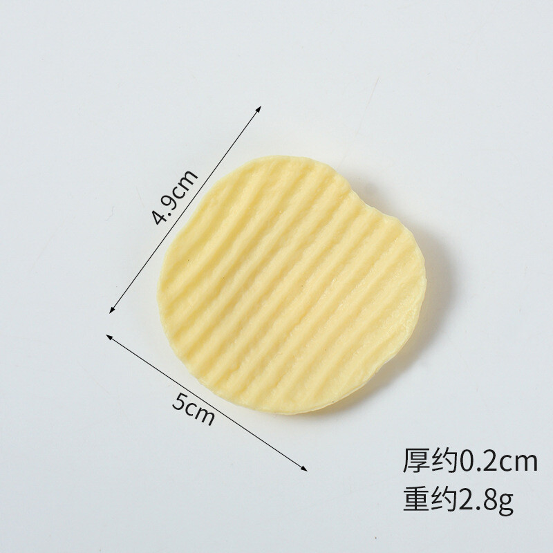 Szimulált burgonya chips hamis torta modell gyerekjáték kellékek farkasfogú krumpli hamis burgonya chips Gyorsétterem ablakának kijelzője