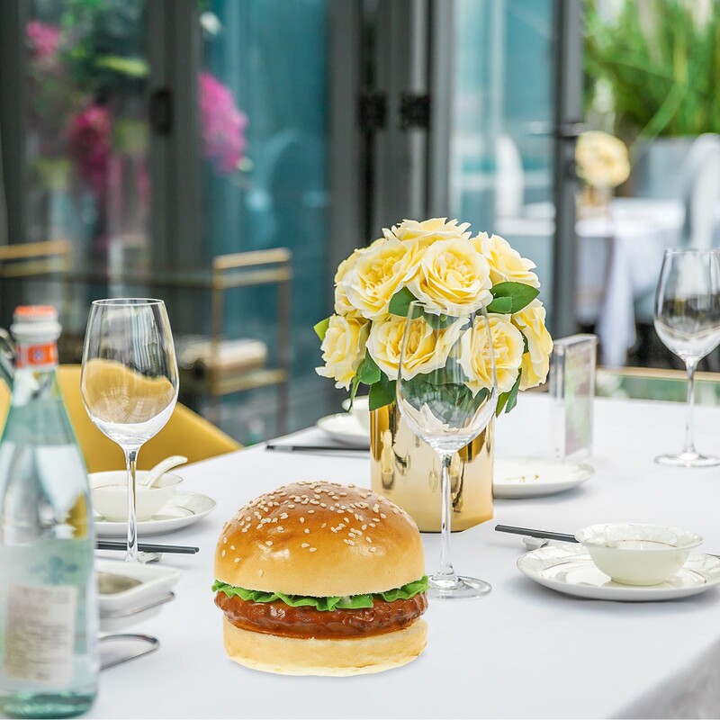 Προσομοίωση Hamburger Fake Bread Food Toy Fake Burger Bakery Bakery Display Food Photography Prop Διακόσμηση Ντουλάπας Επίδειξη