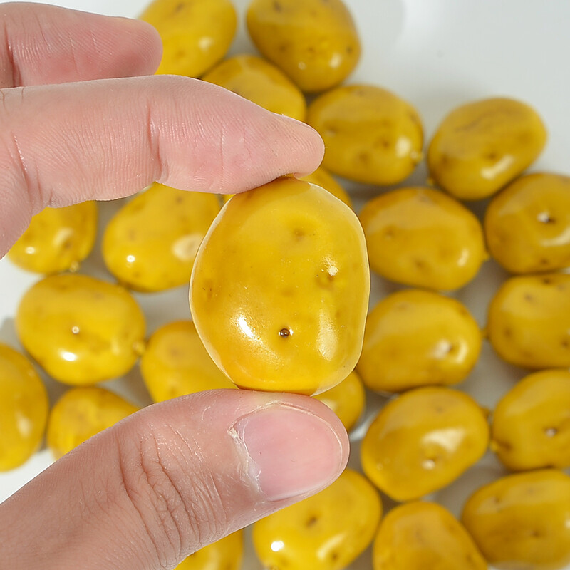 20vnt 3cm Uogos Dirbtinis plastikinis modelis Kuokelis Perlamutruotas Namų Vakarėlis Vestuvių dekoravimas Imitacija Daržovės Netikros bulvės