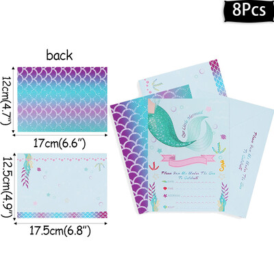 Μικρή Γοργόνα Διακόσμηση πάρτι γενεθλίων για κορίτσια γοργόνας ουρά γοργόνας Χαρτί πιάτο κούπα χαρτοπετσέτα τραπεζομάντιλο Mermaid Party Σετ σερβίτσιων μιας χρήσης