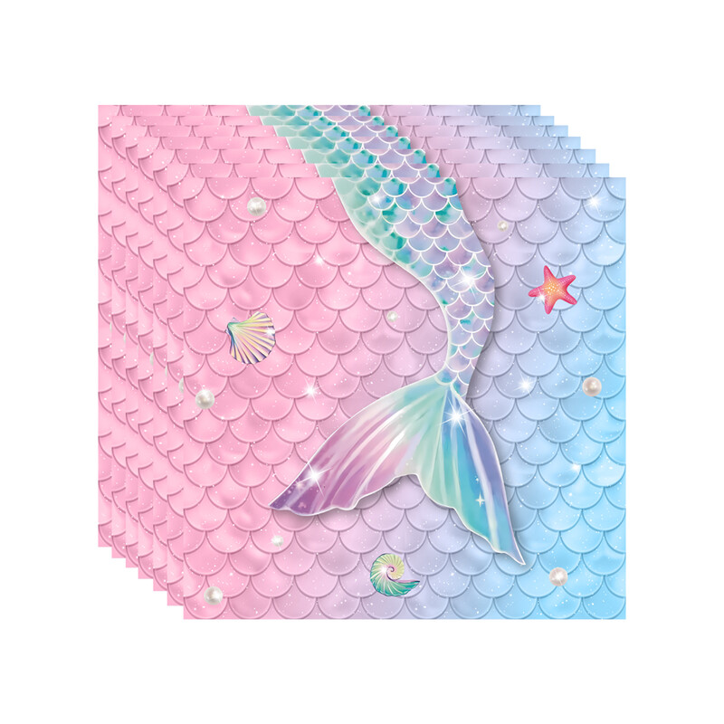 Μικρή Γοργόνα Διακόσμηση πάρτι γενεθλίων για κορίτσια γοργόνας ουρά γοργόνας Χαρτί πιάτο κούπα χαρτοπετσέτα τραπεζομάντιλο Mermaid Party Σετ σερβίτσιων μιας χρήσης