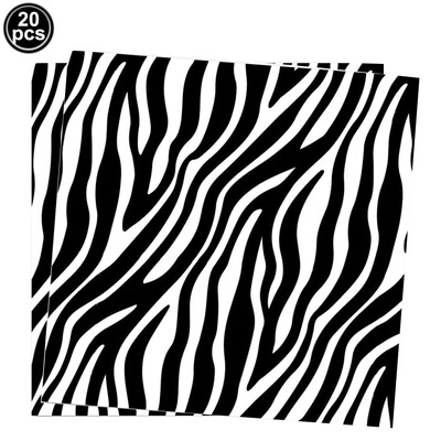 Dzīvnieku apdrukas vienreizlietojamie galda piederumi Leoparda apdrukāti papīra šķīvji Salvetes dzimšanas dienas svinībām Džungļu safari tematiskās ballītes dekorēšanai