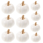 10 gab. Simulēti ķirbju modeļu dekorēšanas rekvizīti balti mazi komplekti 10 gab rudens mini ķirbji Helovīna putu viltotu putu dekori