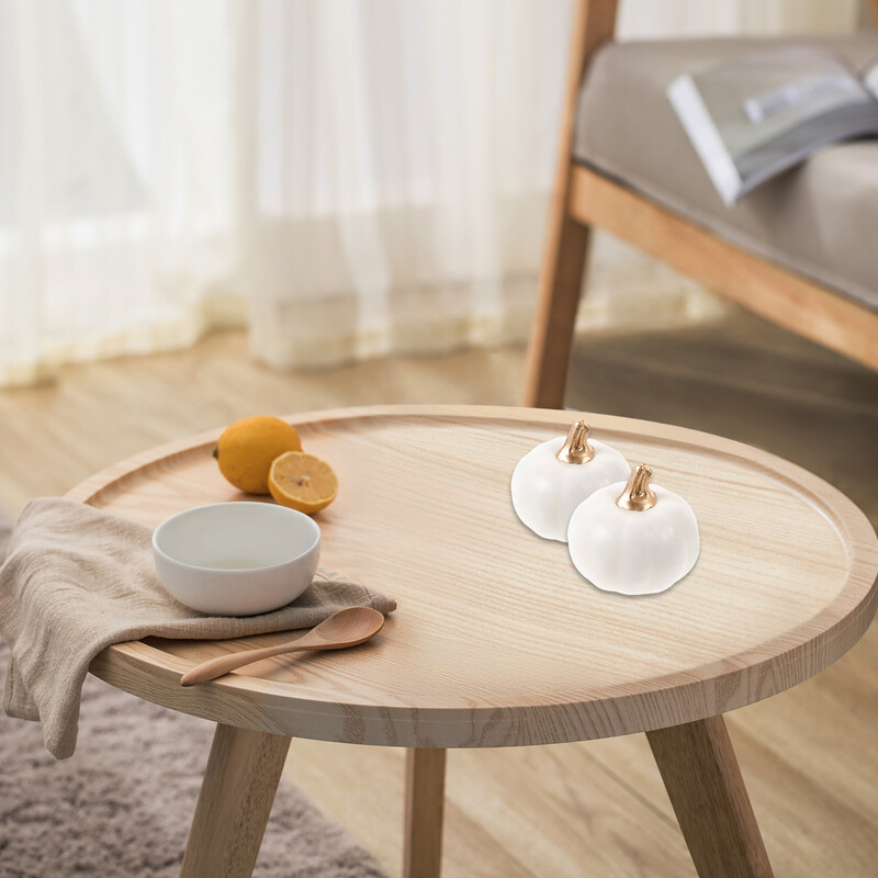 10 gab. Simulēti ķirbju modeļu dekorēšanas rekvizīti balti mazi komplekti 10 gab rudens mini ķirbji Helovīna putu viltotu putu dekori