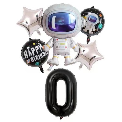 Προμήθειες για πάρτι στο Outer Space Θέμα Astronaut Planet Παιδιά Σετ σερβίτσιο μιας χρήσης σερβίτσιο μιας χρήσης Πιάτα Φλιτζάνια χαρτοπετσέτες Διακοσμητικό πανό