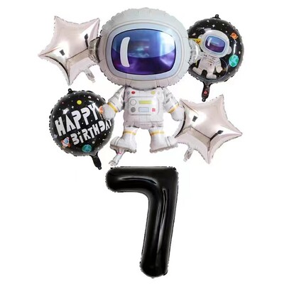 Προμήθειες για πάρτι στο Outer Space Θέμα Astronaut Planet Παιδιά Σετ σερβίτσιο μιας χρήσης σερβίτσιο μιας χρήσης Πιάτα Φλιτζάνια χαρτοπετσέτες Διακοσμητικό πανό