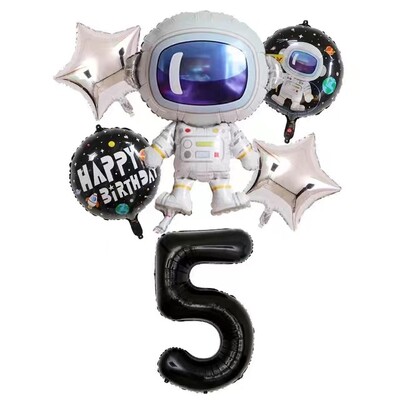 Προμήθειες για πάρτι στο Outer Space Θέμα Astronaut Planet Παιδιά Σετ σερβίτσιο μιας χρήσης σερβίτσιο μιας χρήσης Πιάτα Φλιτζάνια χαρτοπετσέτες Διακοσμητικό πανό