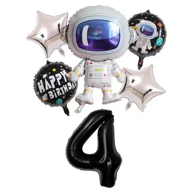 Προμήθειες για πάρτι στο Outer Space Θέμα Astronaut Planet Παιδιά Σετ σερβίτσιο μιας χρήσης σερβίτσιο μιας χρήσης Πιάτα Φλιτζάνια χαρτοπετσέτες Διακοσμητικό πανό