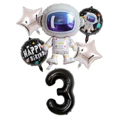 Προμήθειες για πάρτι στο Outer Space Θέμα Astronaut Planet Παιδιά Σετ σερβίτσιο μιας χρήσης σερβίτσιο μιας χρήσης Πιάτα Φλιτζάνια χαρτοπετσέτες Διακοσμητικό πανό