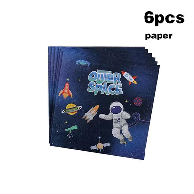 Προμήθειες για πάρτι στο Outer Space Θέμα Astronaut Planet Παιδιά Σετ σερβίτσιο μιας χρήσης σερβίτσιο μιας χρήσης Πιάτα Φλιτζάνια χαρτοπετσέτες Διακοσμητικό πανό