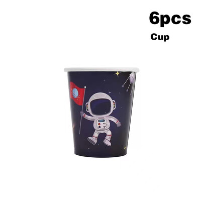 Προμήθειες για πάρτι στο Outer Space Θέμα Astronaut Planet Παιδιά Σετ σερβίτσιο μιας χρήσης σερβίτσιο μιας χρήσης Πιάτα Φλιτζάνια χαρτοπετσέτες Διακοσμητικό πανό