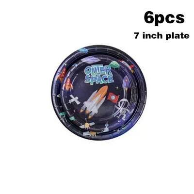 Προμήθειες για πάρτι στο Outer Space Θέμα Astronaut Planet Παιδιά Σετ σερβίτσιο μιας χρήσης σερβίτσιο μιας χρήσης Πιάτα Φλιτζάνια χαρτοπετσέτες Διακοσμητικό πανό