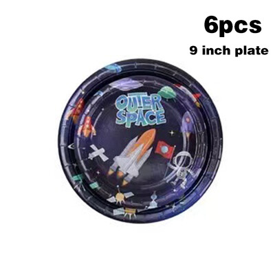 Προμήθειες για πάρτι στο Outer Space Θέμα Astronaut Planet Παιδιά Σετ σερβίτσιο μιας χρήσης σερβίτσιο μιας χρήσης Πιάτα Φλιτζάνια χαρτοπετσέτες Διακοσμητικό πανό