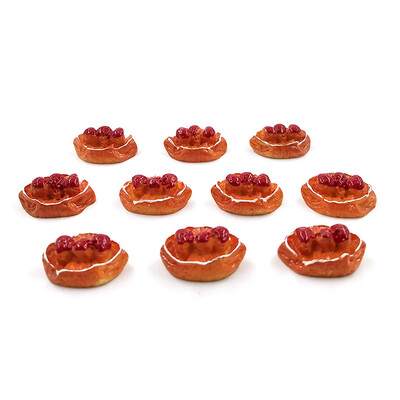 10 db szimulációs étel kis torta kenyér mesterséges miniatűr figura barkácsház kiegészítők baba lakberendezési dekoráció gyanta kézműves