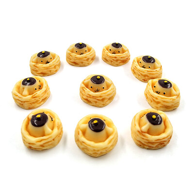 10 db szimulációs étel kis torta kenyér mesterséges miniatűr figura barkácsház kiegészítők baba lakberendezési dekoráció gyanta kézműves