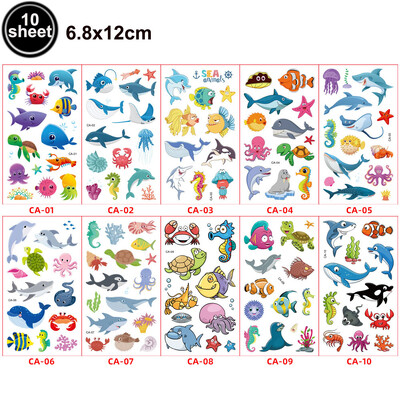 Ocean Party Επιτραπέζια Πιάτα Χαρτοπετσέτες Χάρτινα κύπελλα με θέμα τα ζώα της θάλασσας Σερβίτσιο μίας χρήσης Διακοσμήσεις για πάρτι γενεθλίων Baby Shower