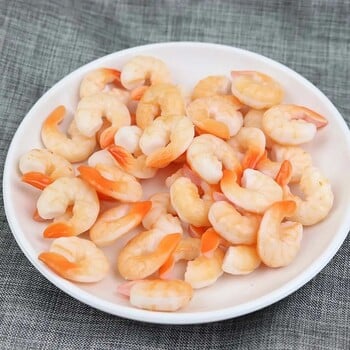 Απλό PVC Simulation Shrimp Tail Fake Food Model Hotel Simulation Dish Decoration High Imitation Grimp Photo Props