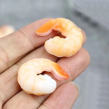 Απλό PVC Simulation Shrimp Tail Fake Food Model Hotel Simulation Dish Decoration High Imitation Grimp Photo Props