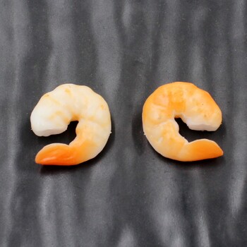 Απλό PVC Simulation Shrimp Tail Fake Food Model Hotel Simulation Dish Decoration High Imitation Grimp Photo Props