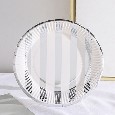 10 τμχ/Σετ 7 ιντσών Bronzing Golden Dots Party Σετ επιτραπέζιων σκευών μιας χρήσης Προμήθειες διακόσμησης πάρτι Προμήθειες γάμου