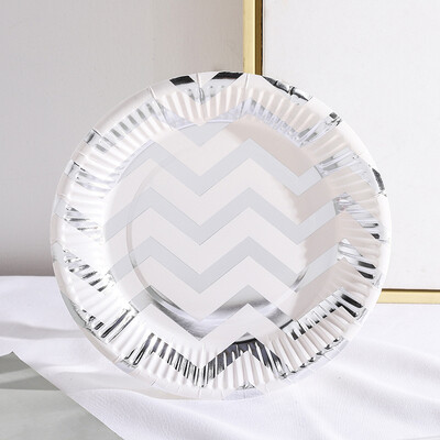 10 τμχ/Σετ 7 ιντσών Bronzing Golden Dots Party Σετ επιτραπέζιων σκευών μιας χρήσης Προμήθειες διακόσμησης πάρτι Προμήθειες γάμου