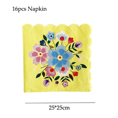 Χάρτινα πιάτα Retrol Flower Cups Γενέθλια & Γάμος Κήπος Διακόσμηση χάρτινου ποτηριού για σετ επιτραπέζιων σκευών μιας χρήσης