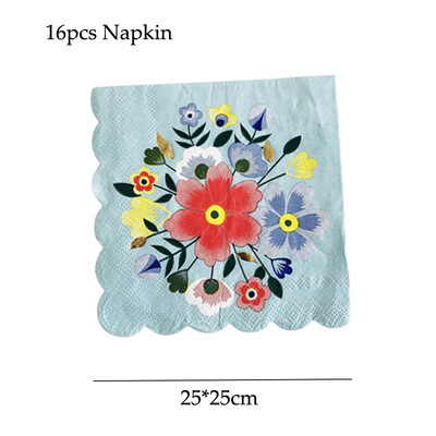 Χάρτινα πιάτα Retrol Flower Cups Γενέθλια & Γάμος Κήπος Διακόσμηση χάρτινου ποτηριού για σετ επιτραπέζιων σκευών μιας χρήσης