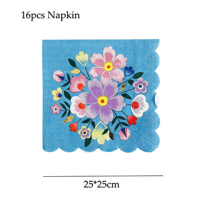 Χάρτινα πιάτα Retrol Flower Cups Γενέθλια & Γάμος Κήπος Διακόσμηση χάρτινου ποτηριού για σετ επιτραπέζιων σκευών μιας χρήσης