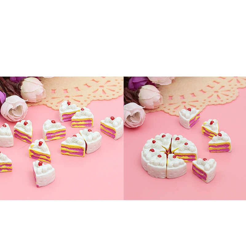 10 τμχ DIY New Cabochons Crafts Flower Triangle Cake Resin Flatback Scrapbooking