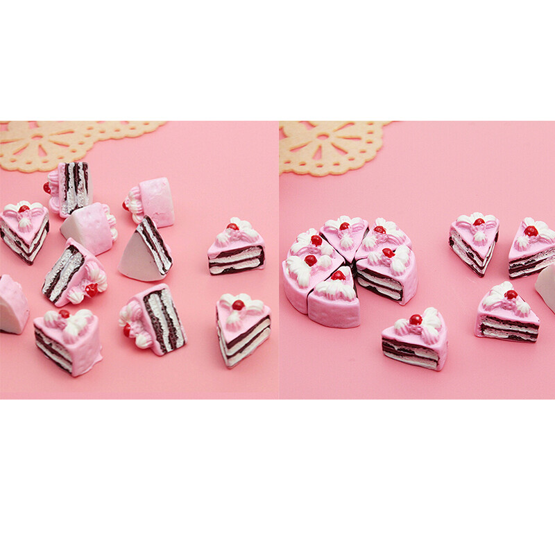 10 τμχ DIY New Cabochons Crafts Flower Triangle Cake Resin Flatback Scrapbooking